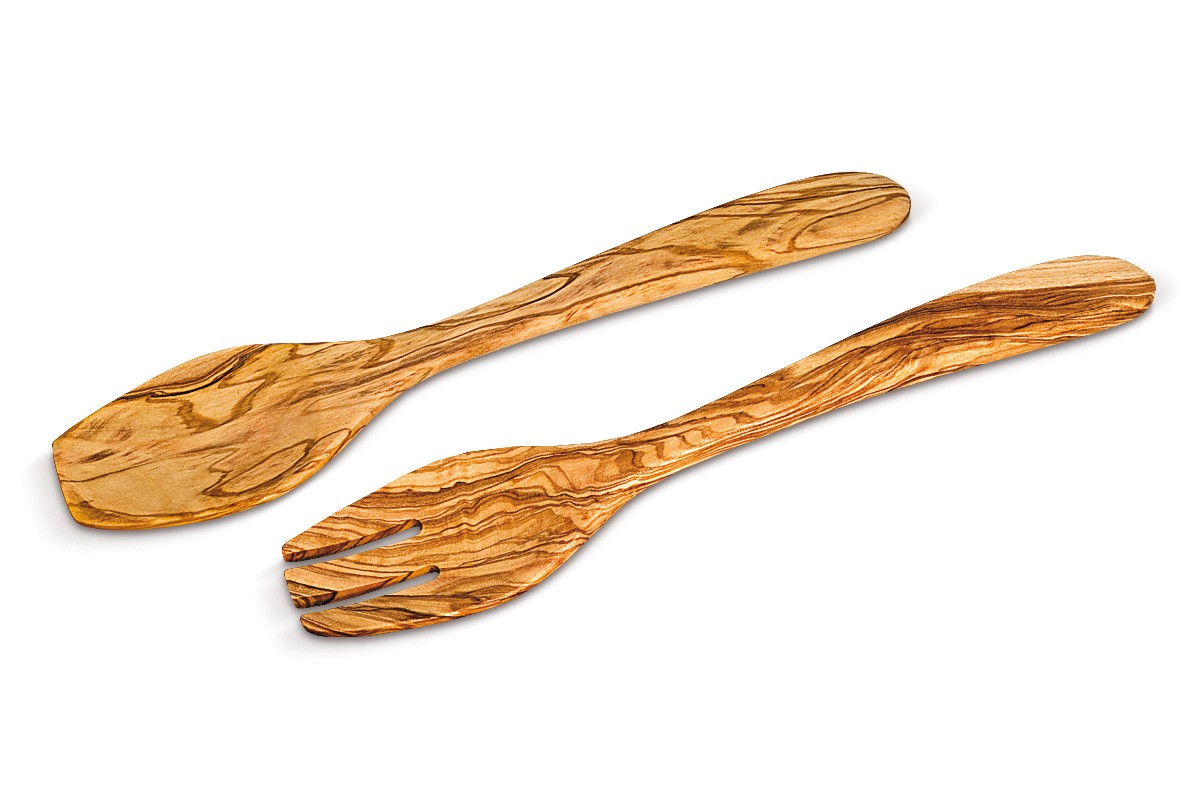 Cucchiaio da cucina tondo da 30 cm in legno di ulivo art.U01